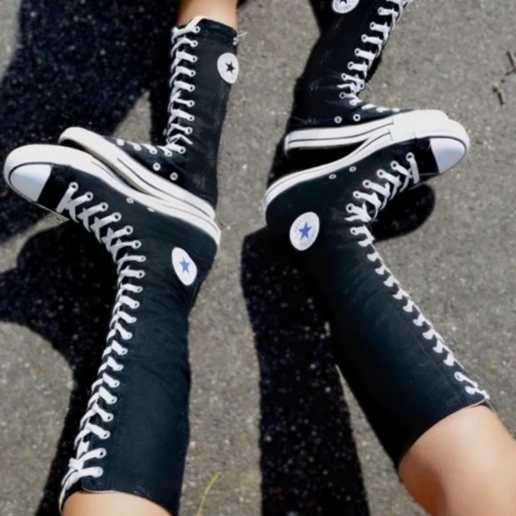 ⚫️  Converse Chuck Taylor All-Star XX Knee High 90/Retro Rear Y2K Shoes Size 9 - Picture 2 of 12